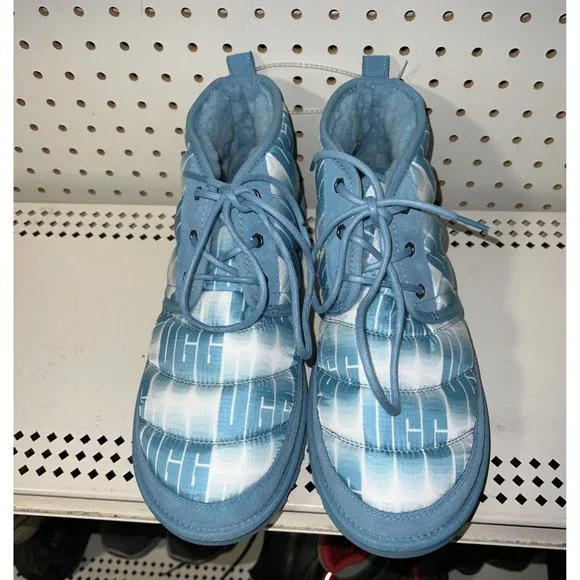 UGG Neumel LTA Wavelength Mens Insulated Winter Snow Boots Size 12 Blue White - Picture 4 of 9